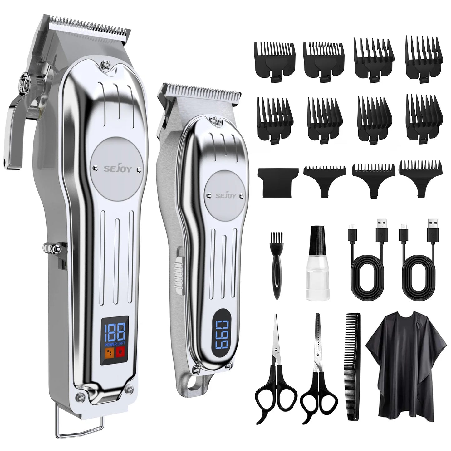 Professional Combo Kits Hair Clipper Electric Hair Trimmer Set