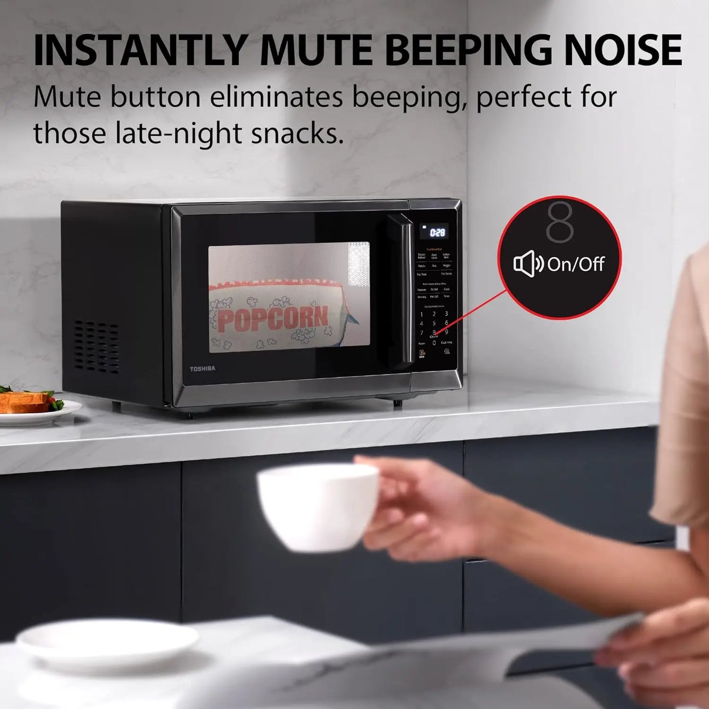 Countertop Microwave Oven With Smart Sensor