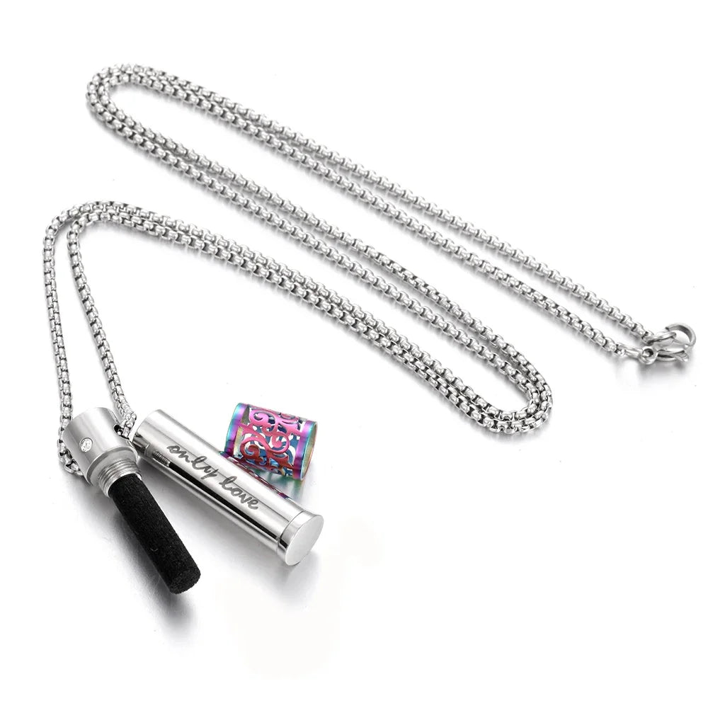 Stainless Steel Aromatherapy Pendant Diffuser Necklaces