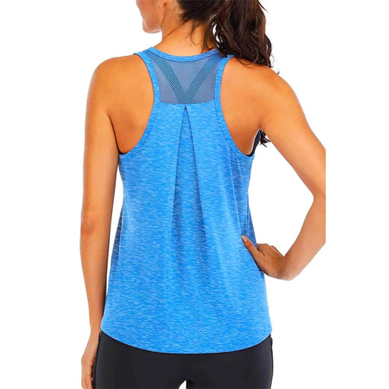 Yoga Wear Vest Women Loose Fit Gym Crop Tank