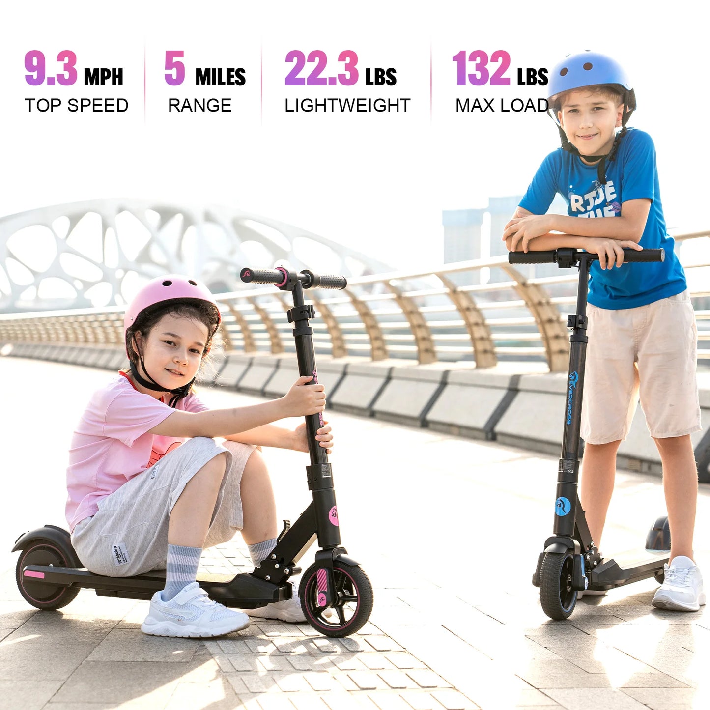 Electric Scooter For Kids Ages 6-12 With LED Display