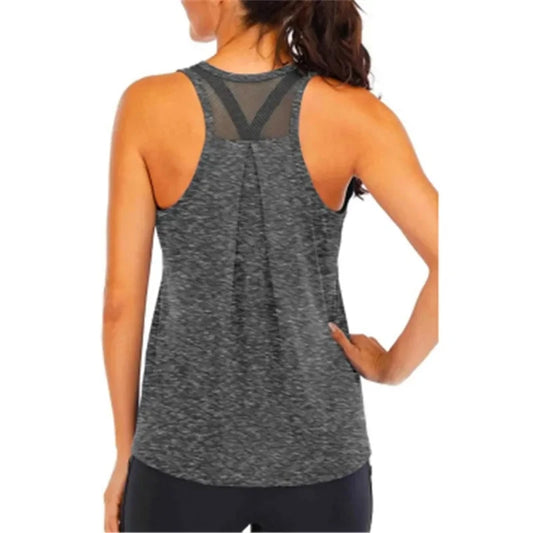 Yoga Wear Vest Women Loose Fit Gym Crop Tank