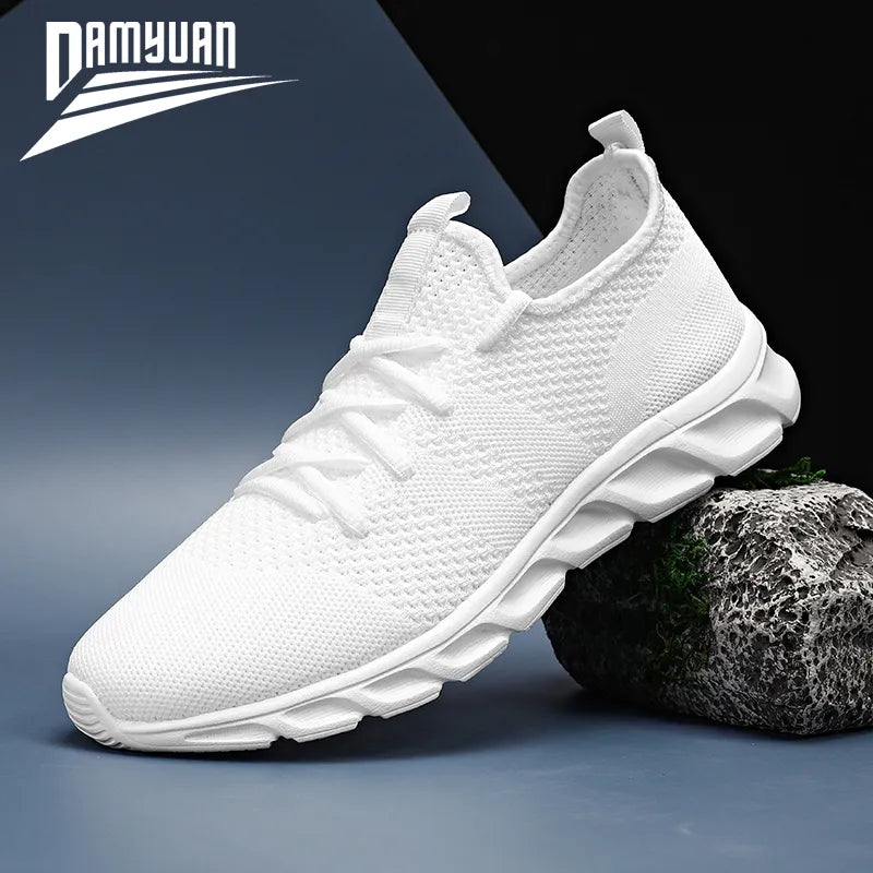 Fashion Men Casual Shoes Men Sneakers Brand Men Shoes Loafers Slip On Male Mesh Flats Big Size Breathable Spring Autumn Summer - goodfitforyou23