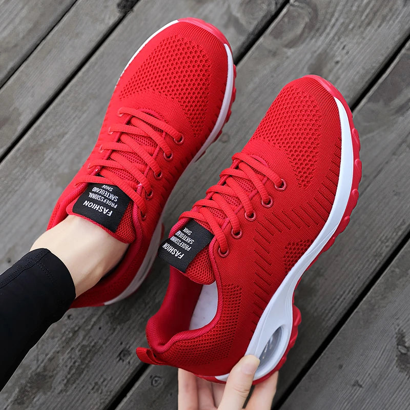 Women Mesh Breathable Flat Anti-Slip Outdoor Sneakers