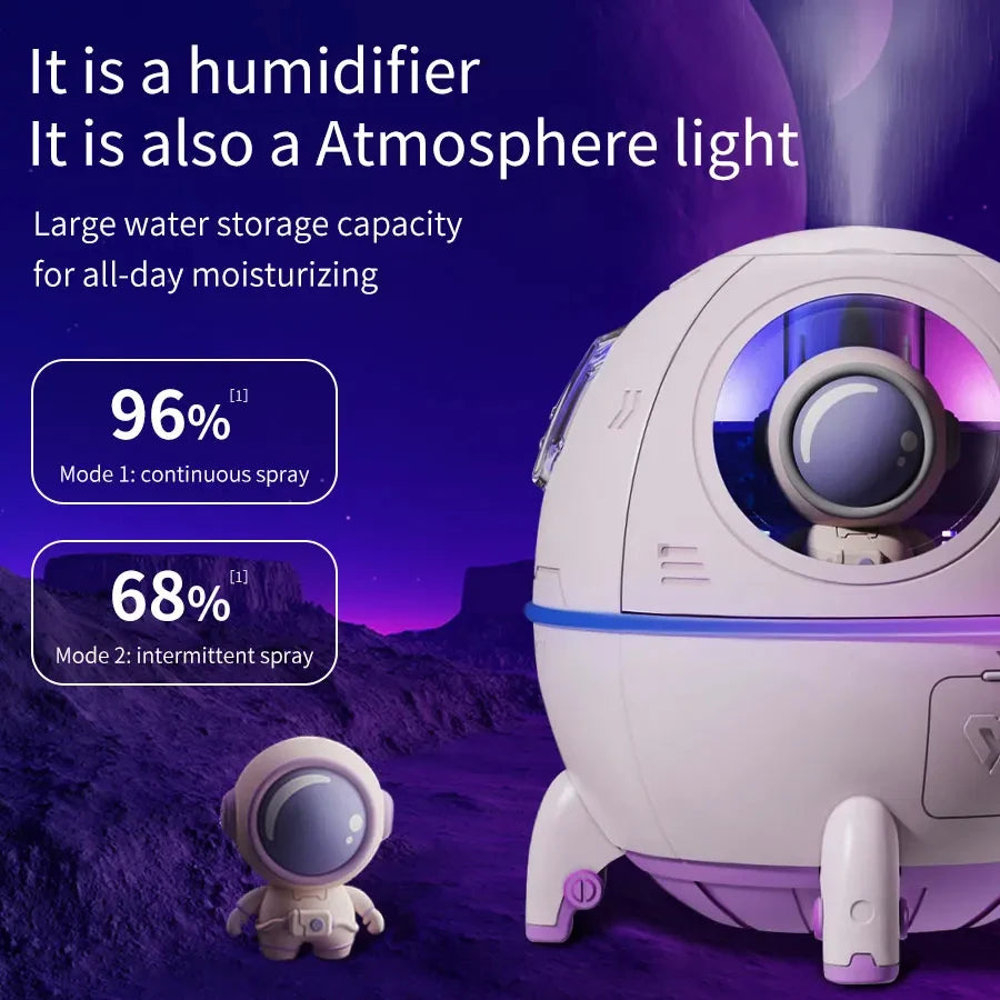 Space Capsule Air Humidifier USB Plug in Rechargeable Mist