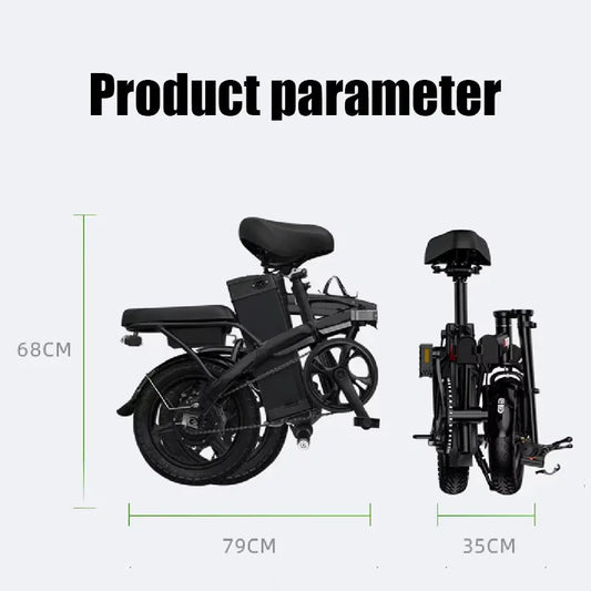 Mini electric bicycle 48V10AH Folding e-bike for City Commuting