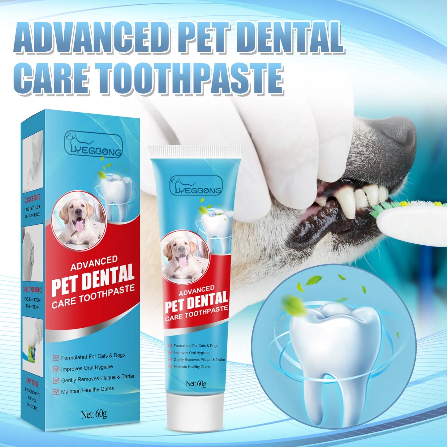 Cats Dogs Pet Toothpaste & toothbrush Set