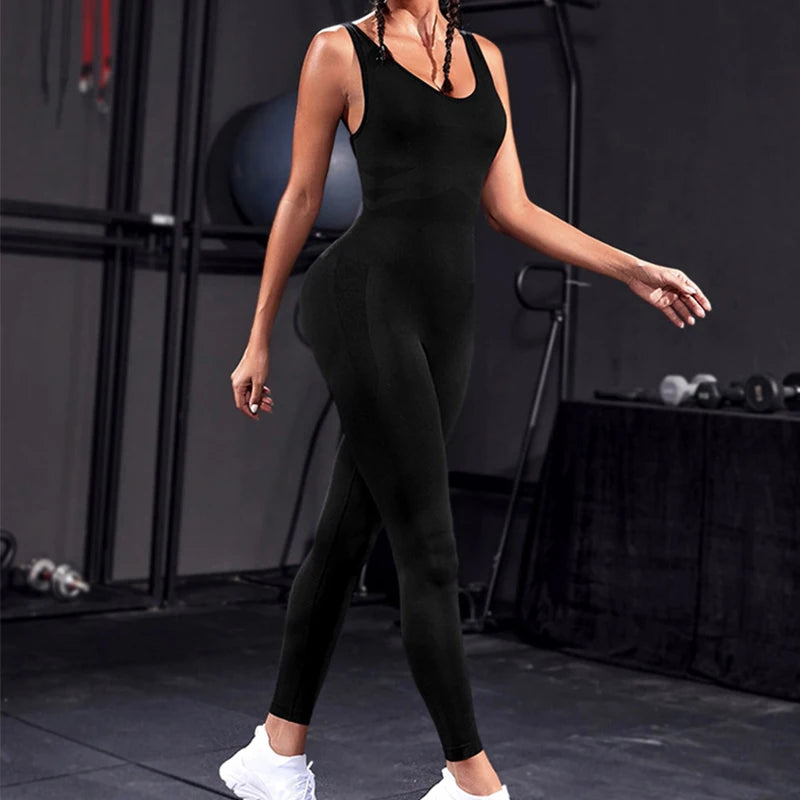 Women Yoga Workout Bodysuit