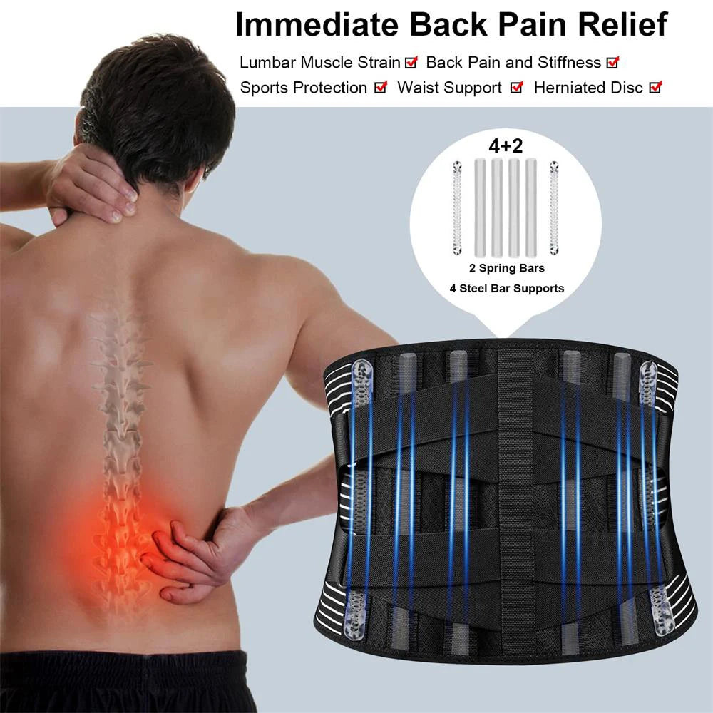 Tcare Back Lumbar Support Belt Orthopedic Corset Spine Decompression