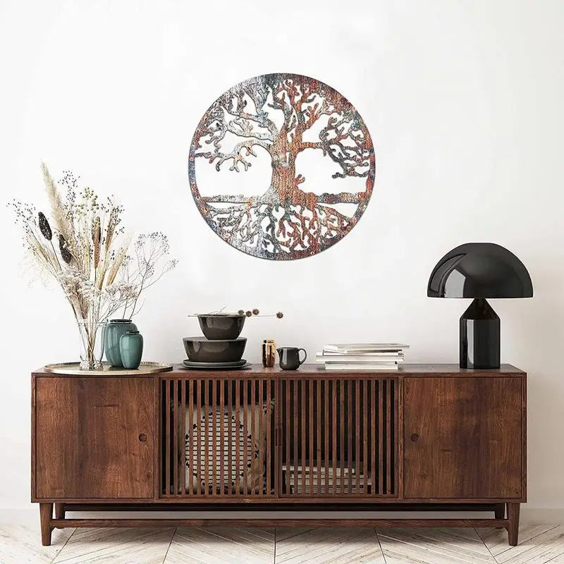 2D Iron Tree Of Life Wall Sculpture