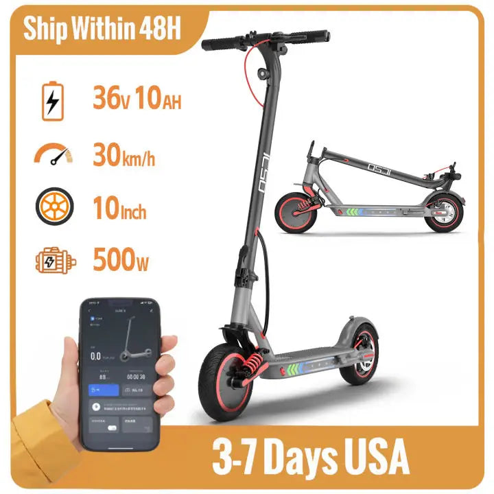 Electric Scooter 500W 36V 10Ah Max Speed 30Km/h