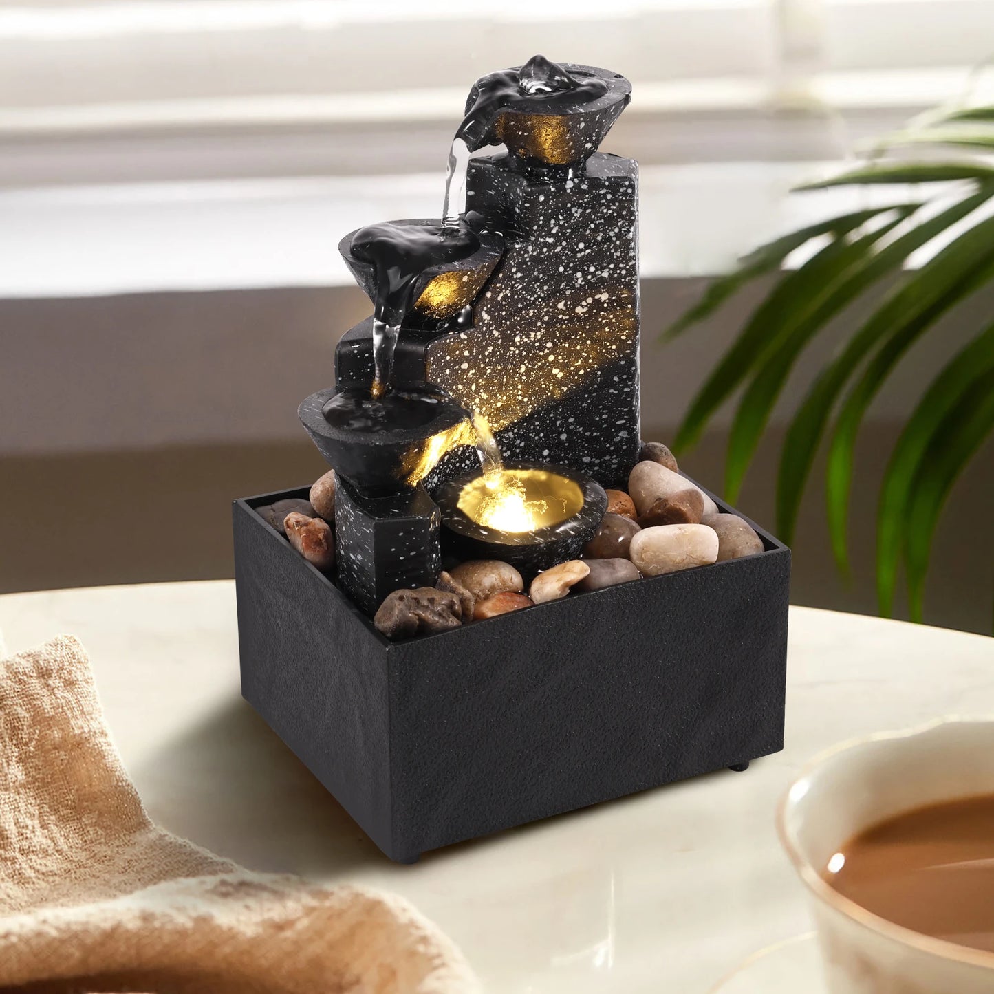 Waterfall Relaxation Meditation Desktop Fountain