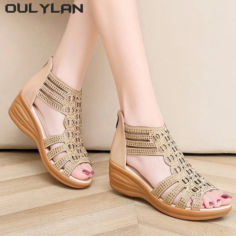 Soft Leather Roman Sandals For Women