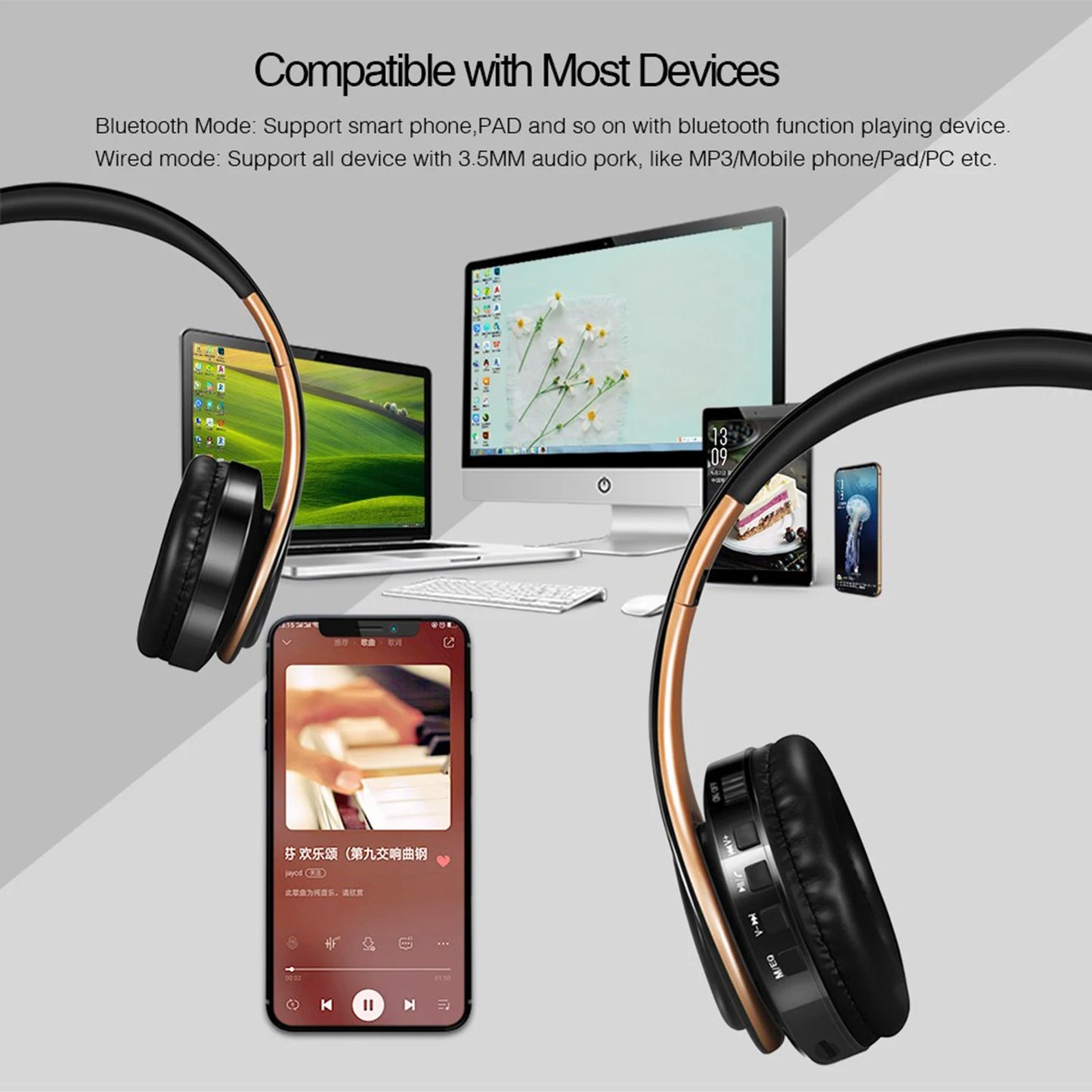 Wireless Bluetooth Headphones Stereo Headset