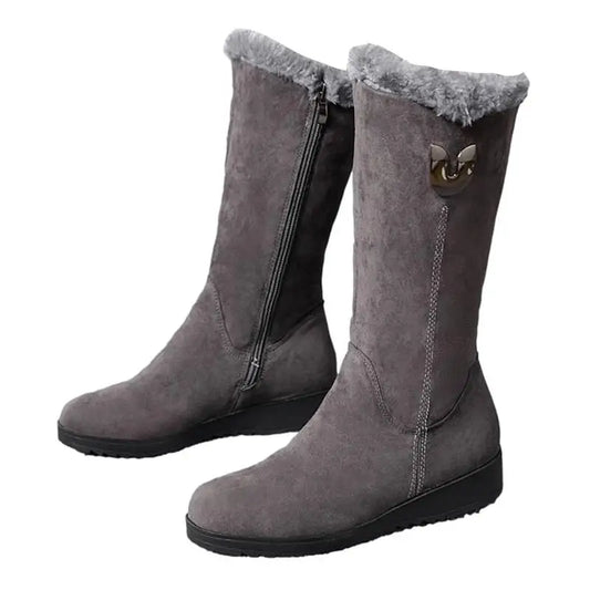 Women's Winter Snow Boots Soft Fleece Lined Waterproof Vintage Wedge