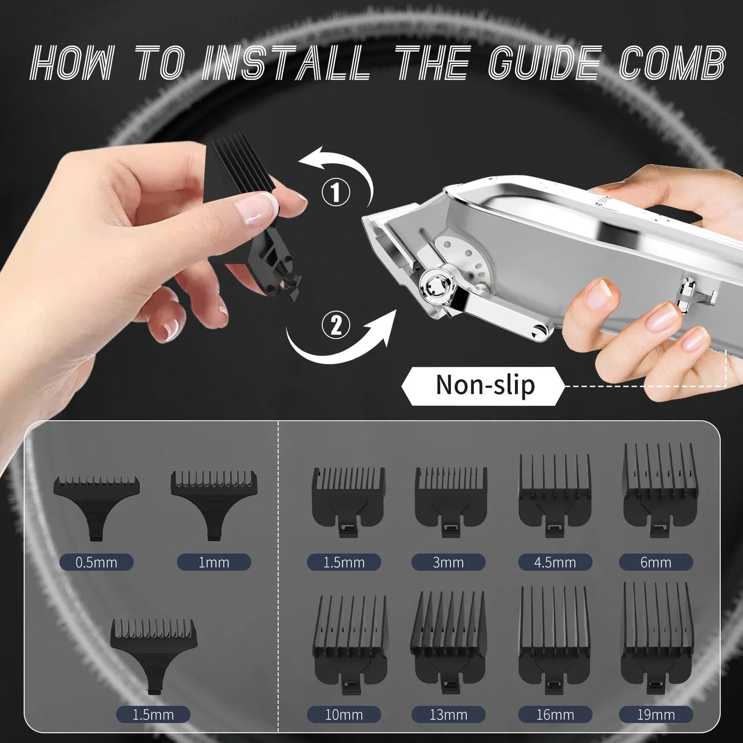 Professional Combo Kits Hair Clipper Electric Hair Trimmer Set