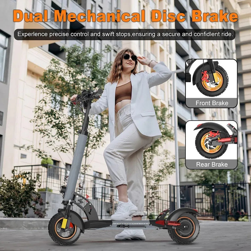 800W Electric Scooter 48V 12.5Ah Up To 25-45KM/H 20-30KM Range