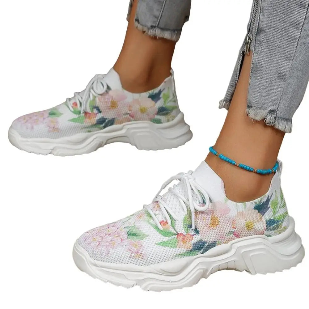 Women's Floral Print Sneakers