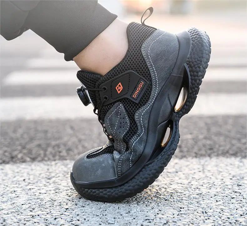 Men Steel Toe Anti-smash Puncture-Proof Protective Shoes