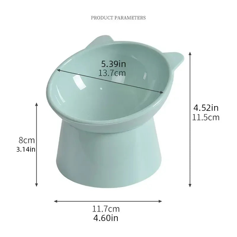 Antichoking Pet Food/Water Bowl Tilt High Bottom Neck Protector