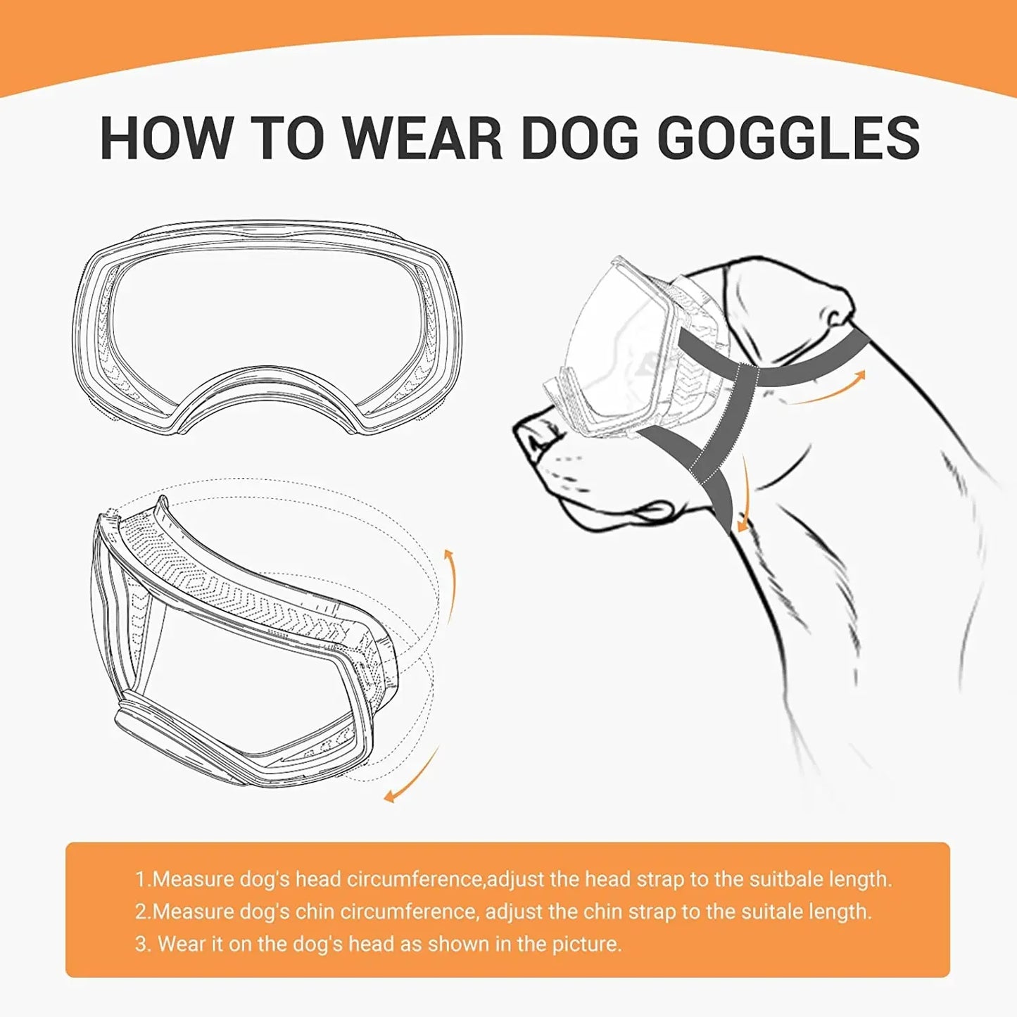 Medium/Large Breed Dog Sunglasses for Eye Protection