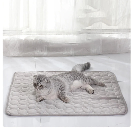 Summer Cooling Ice Silk Pet Mat Cat Dog Sofa Nest Bed