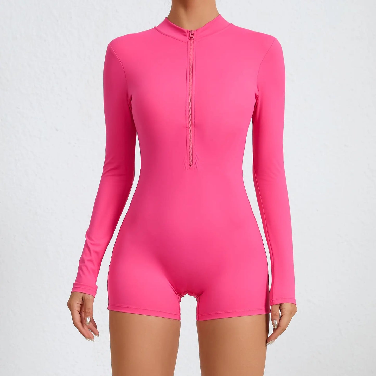 Women Long Sleeve Yoga One-piece Bodysuit