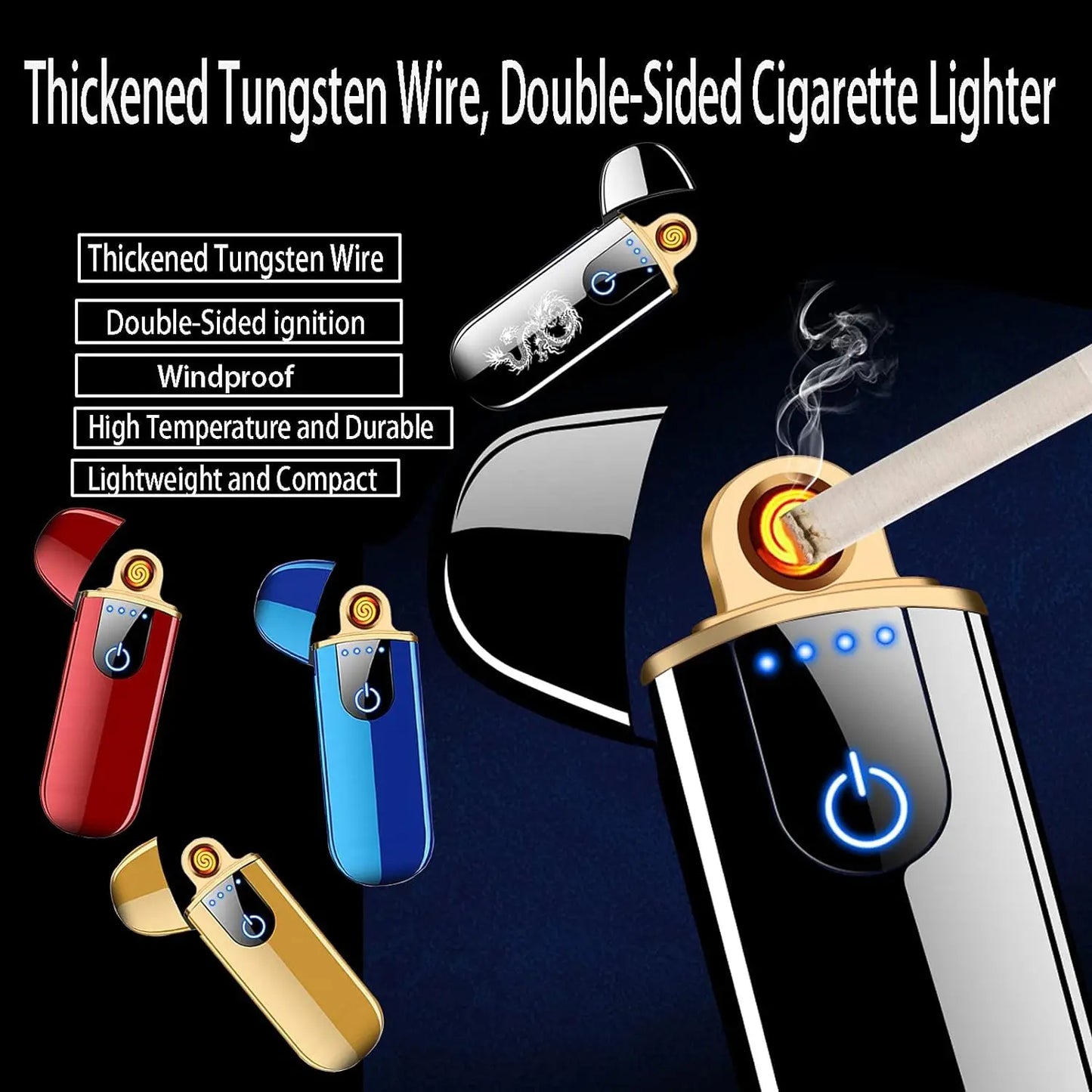 Smart Electronic Lighter USB Rechargeable Cycle Charging Touch Ignition