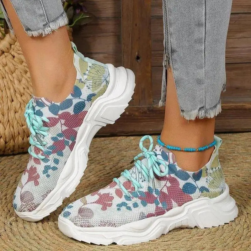 Women's Floral Print Sneakers