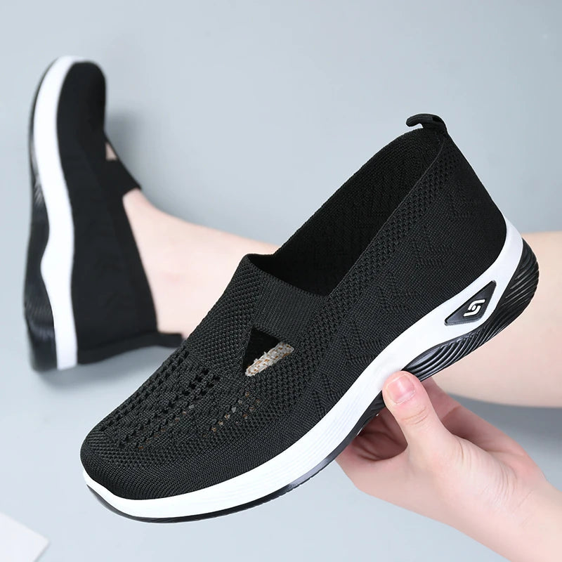 New Comfort Casual Women's Soft Sole Breathable Hollow Out Flat Shoes