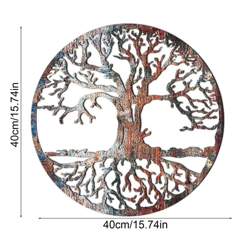 2D Iron Tree Of Life Wall Sculpture