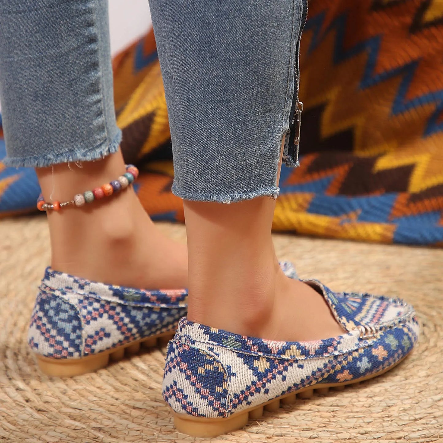 Women's Non-Slip Flat Round Toe Slip-On Loafers