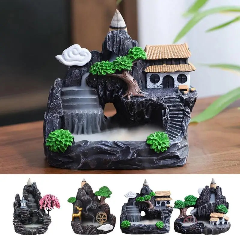 Resin Backflow Waterfall Incense Holder