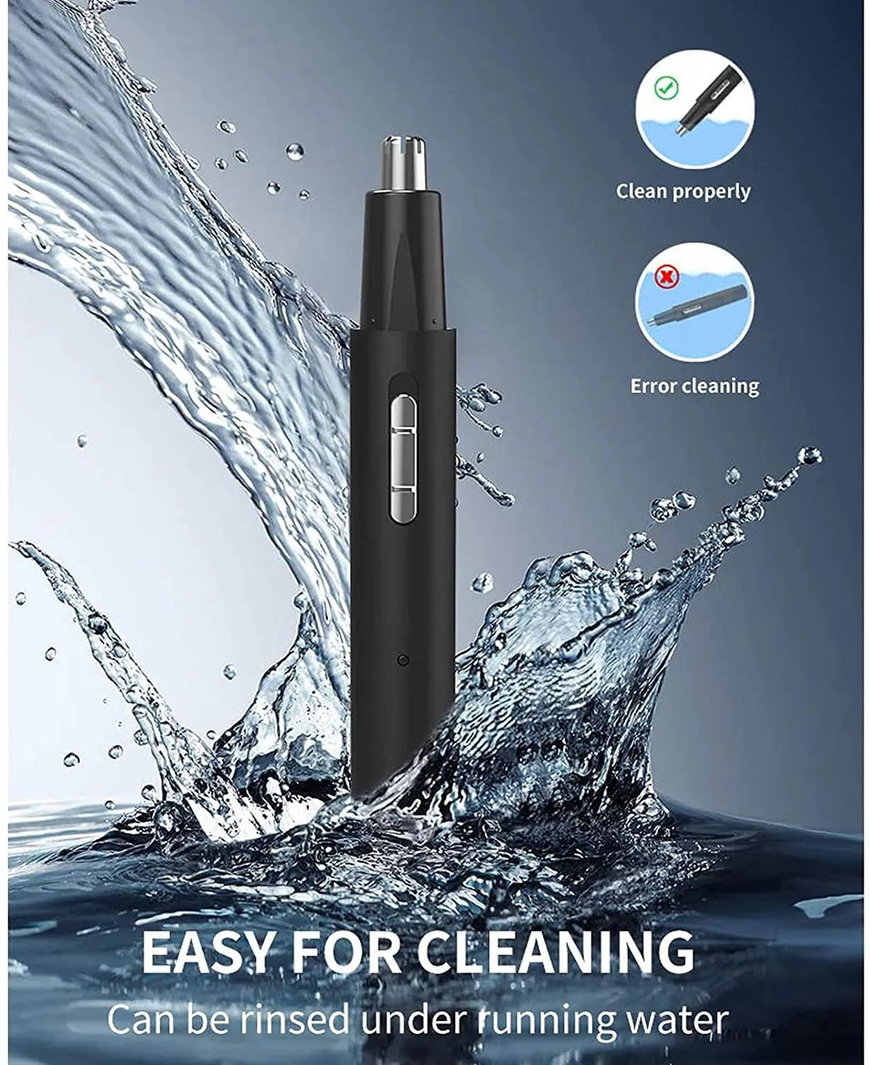 Rechargeable Electric Nose Ear Hair Trimmer for Men