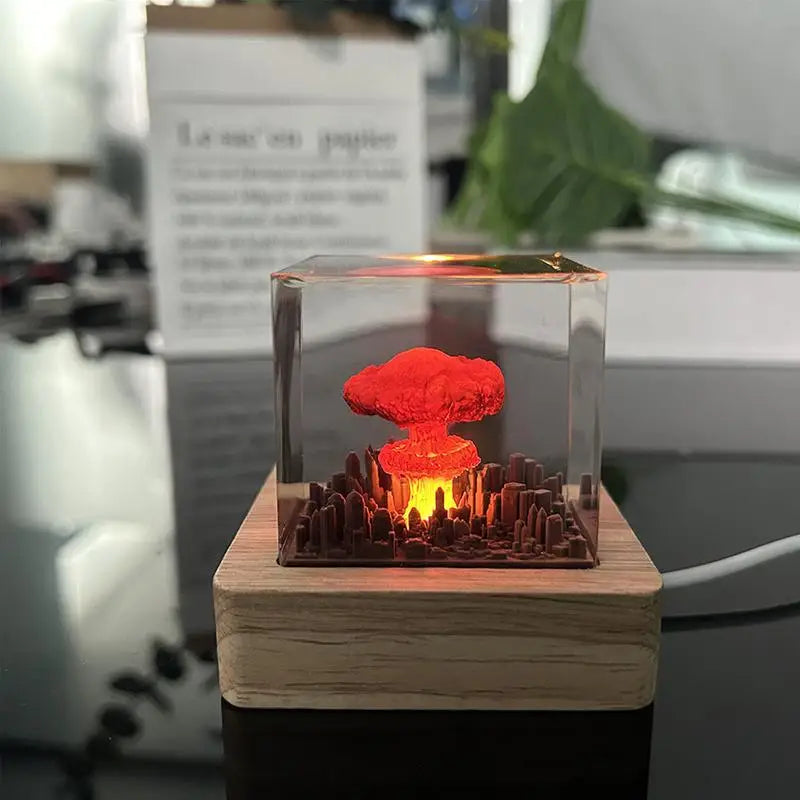 Nuclear Explosion Bomb Mushroom Cloud Lamp