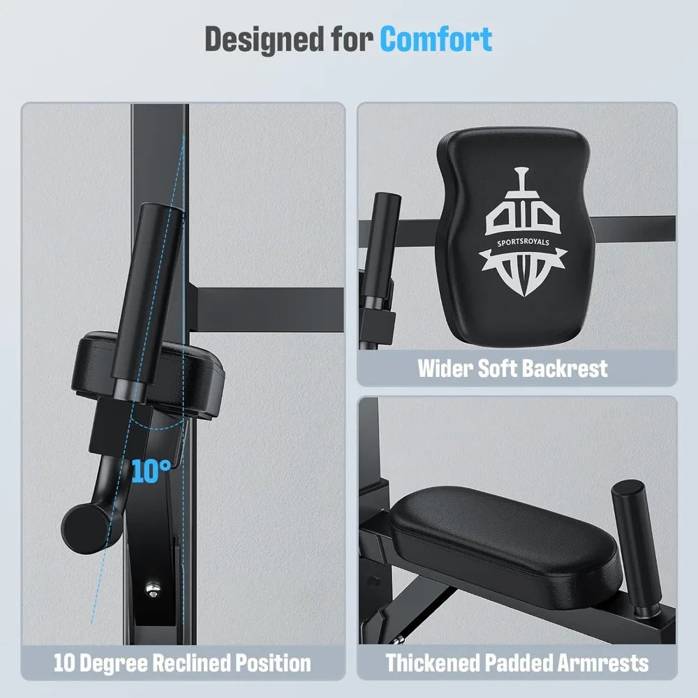 Power Tower Pull Up Dip Station Strength Training Equipment