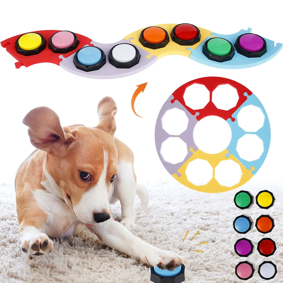 8Pcs Voice Recording Button Pet Dog Toy - goodfitforyou23