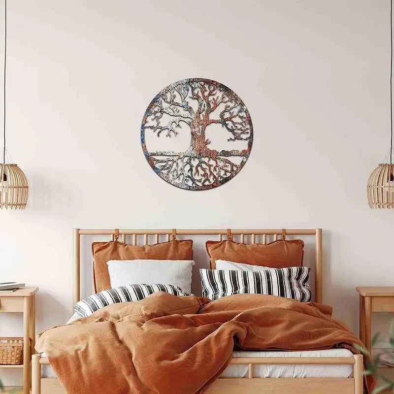 2D Iron Tree Of Life Wall Sculpture