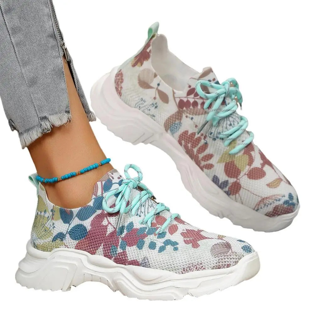 Women's Floral Print Sneakers