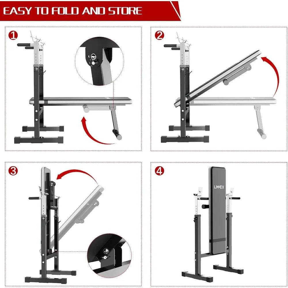 Adjustable Bench Press with Squat Rack