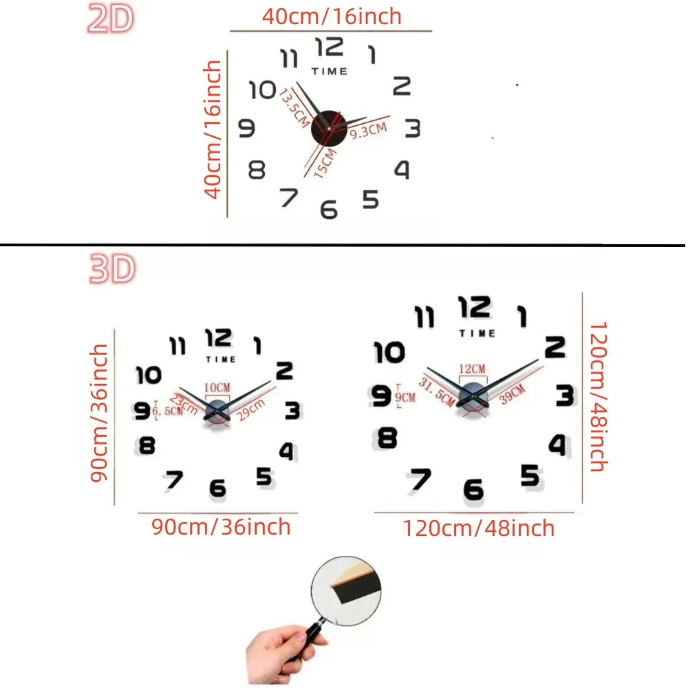 Modern Design Large Wall Clock 3D