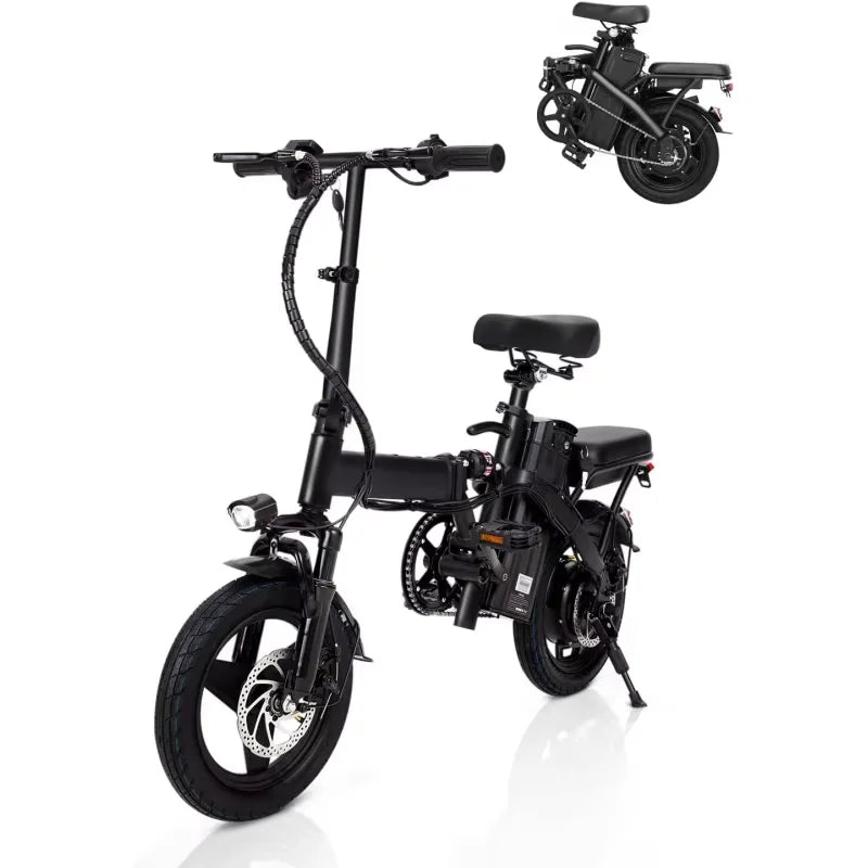 QAdults, Ebike,14" Folding Electric Bike 350W 36V 12Ah