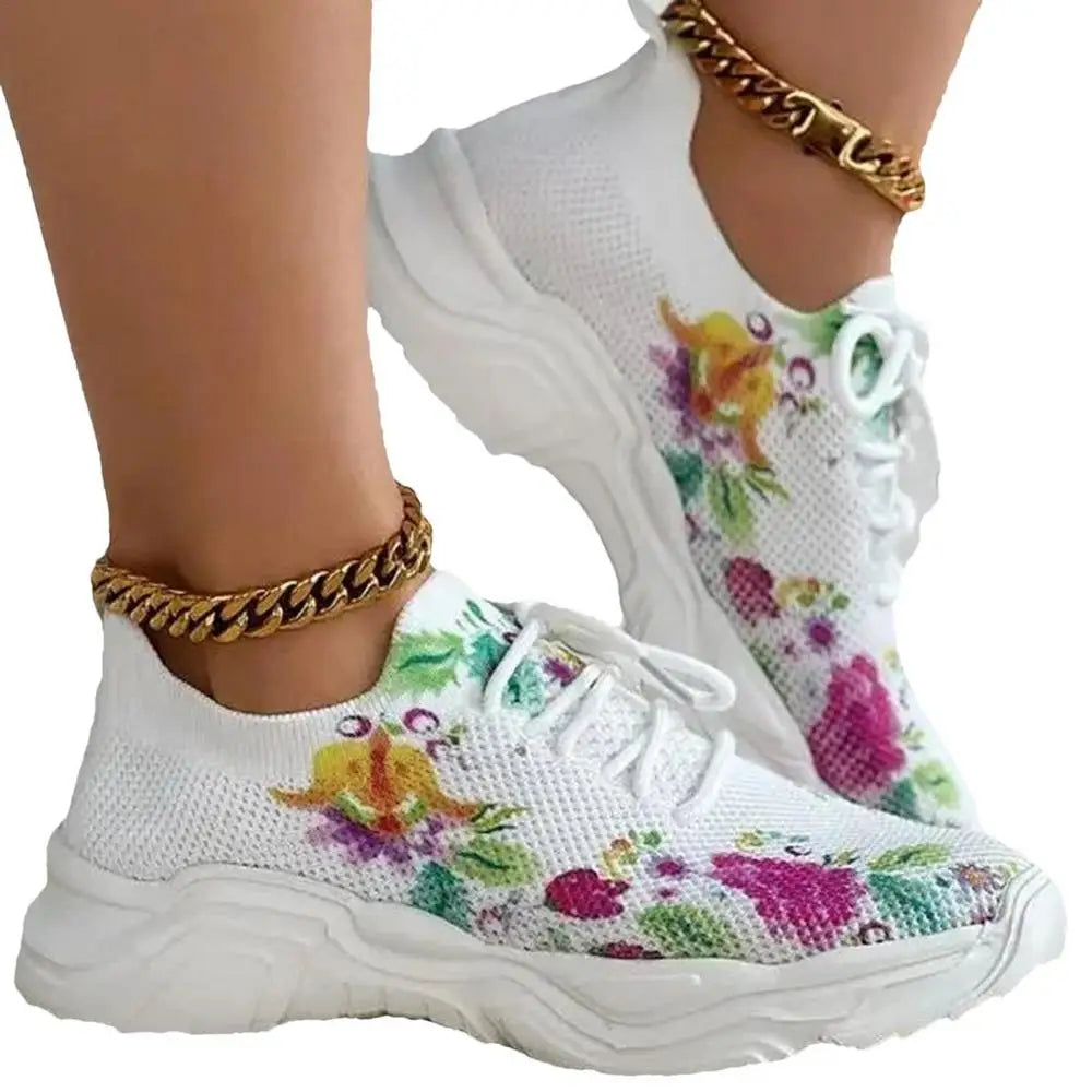 Women's Floral Print Sneakers