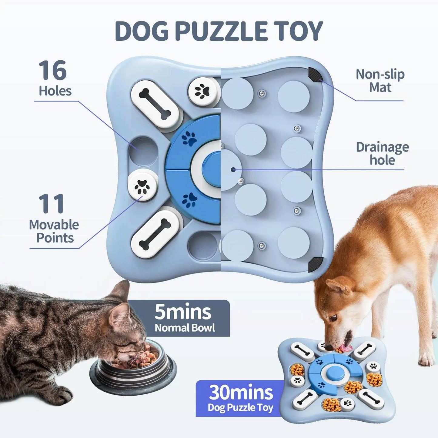 Dog Toy Slow Feeder Interactive Puppy IQ Food Dispenser