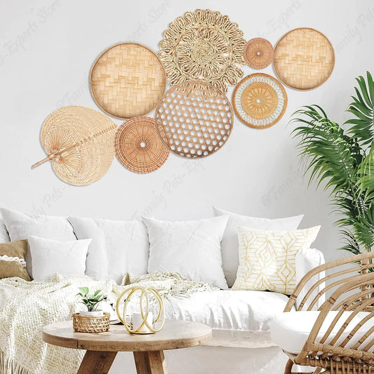 Handmade Natural Wall Basket Decor for Bedroom/Livingroom/Baby Room