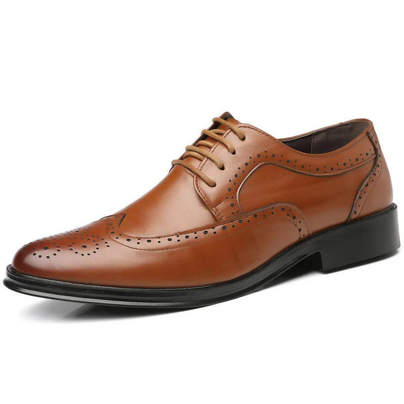 Handcrafted Men's Oxford Shoes Genuine Calfskin Leather