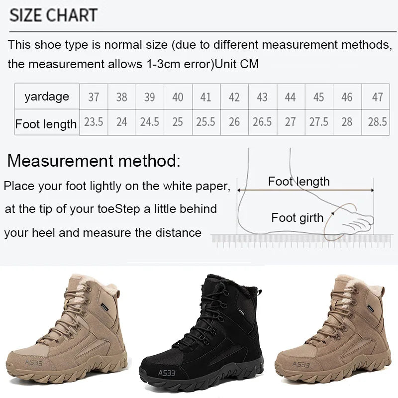 Snow/Desert Tactical Military Hiking Shoes Men/Women