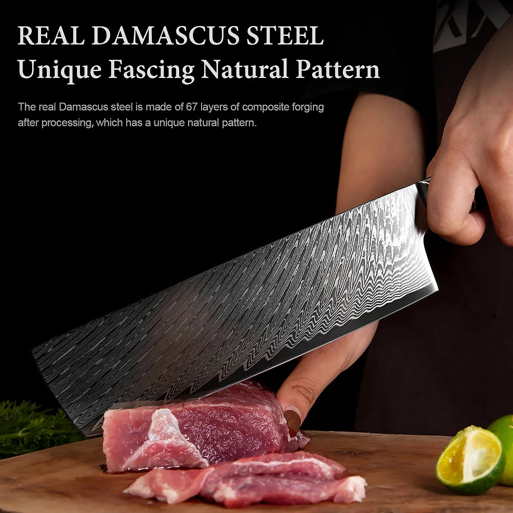 Damascus Steel Chef Kitchen Knives Set