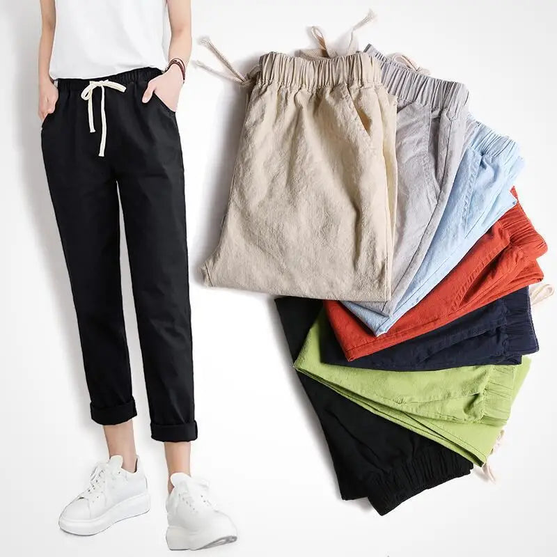 Women Cotton Yoga Lounge Sweatpants