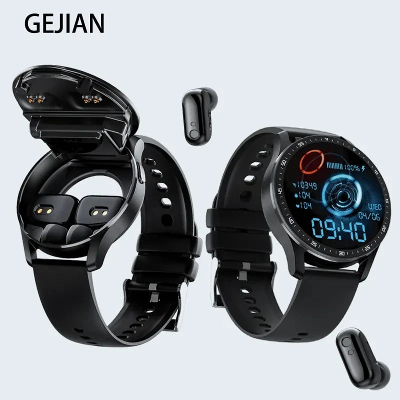 Smart Watch with Two In One Wireless Bluetooth Dual Headset